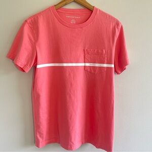 American Eagle Men's Short Sleeve Standard Fit Tee Pink Size Small